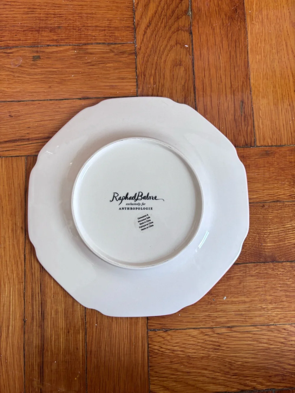 Raphael Balme for Anthropologie Hand Painted Dessert Plate - SKY/CORGI